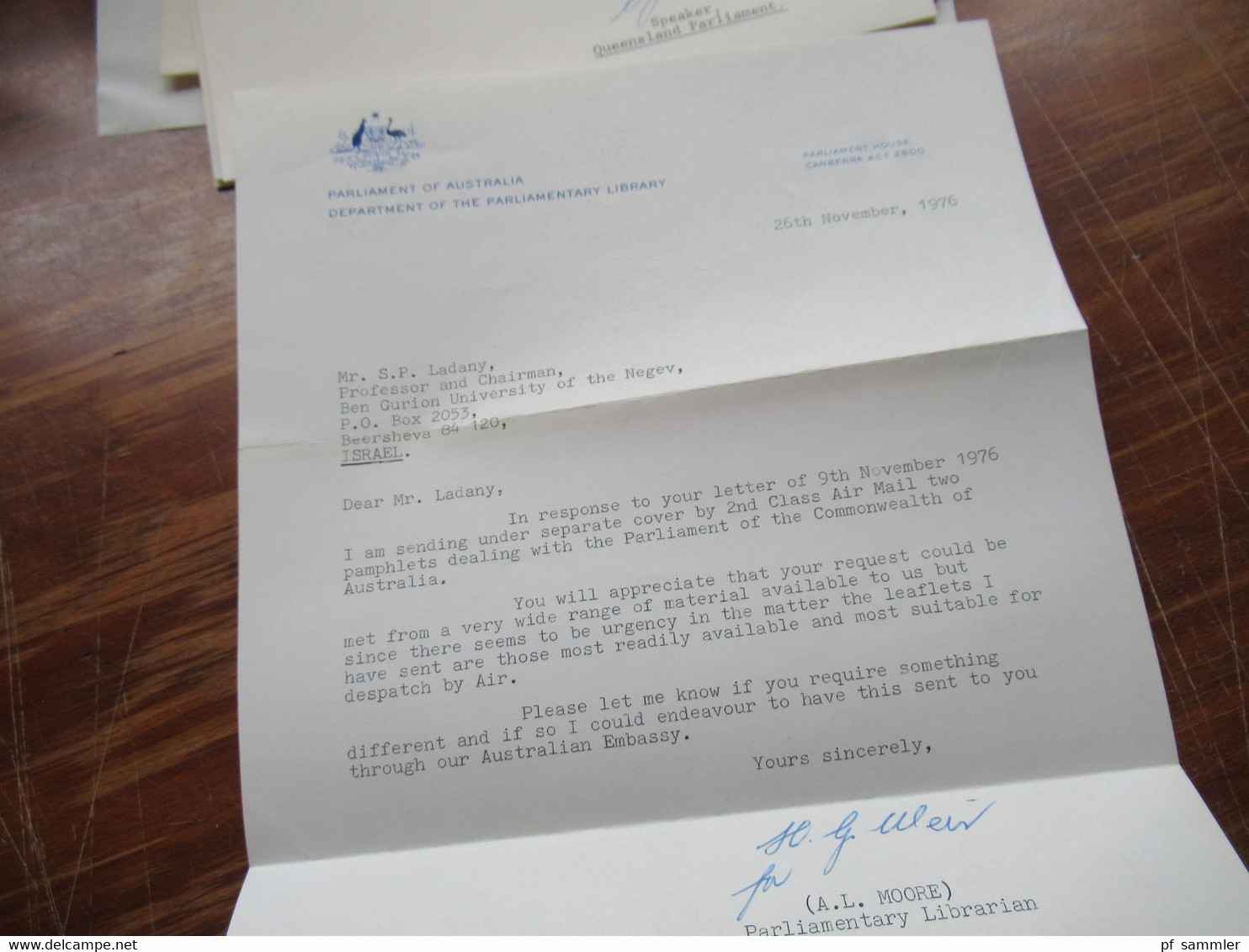 Australien 1980 / 90er Jahre Belege / Briefe / Dokumente alles mit Bezug zur Regierung / Government auch Autogramme