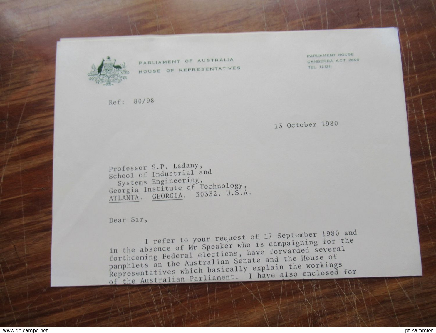 Australien 1980 / 90er Jahre Belege / Briefe / Dokumente alles mit Bezug zur Regierung / Government auch Autogramme