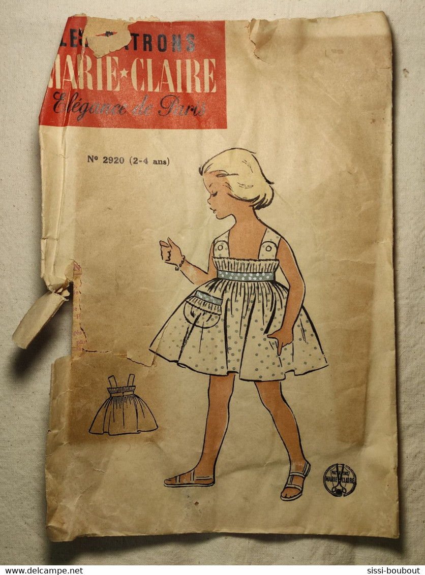 Ancien Patron De La Revue "MARIE CLAIRE" Des Années 60 - Taille 2 à 4ans - N°2920 - Une Petite Robe - Schnittmuster