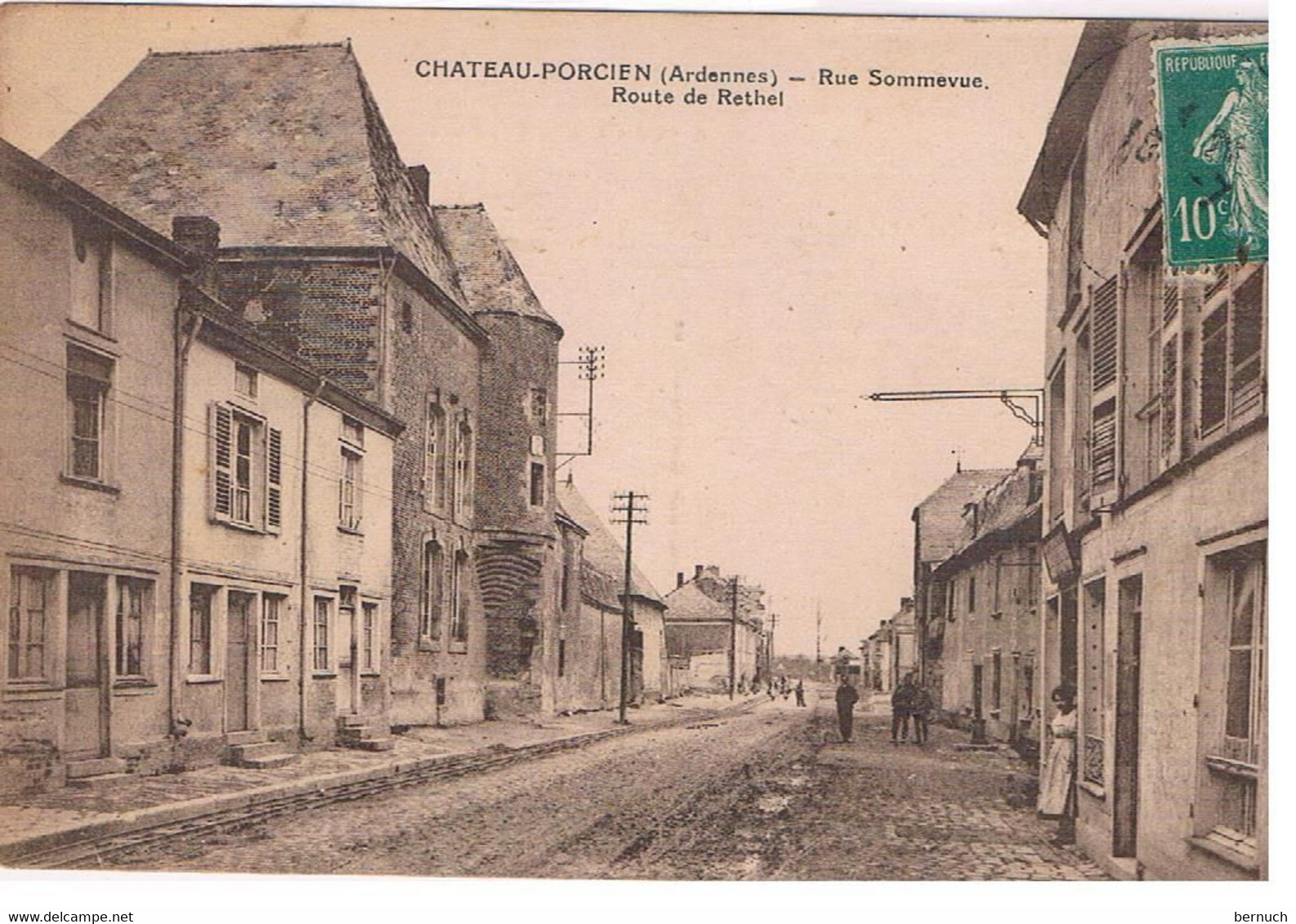 CPA CHATEAU PORCIEN Rue Sommevue - Chateau Porcien