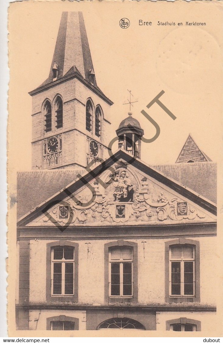 Postkaart/Carte Postale - BREE - Stadhuis En Kerktoren (C1940) - Bree