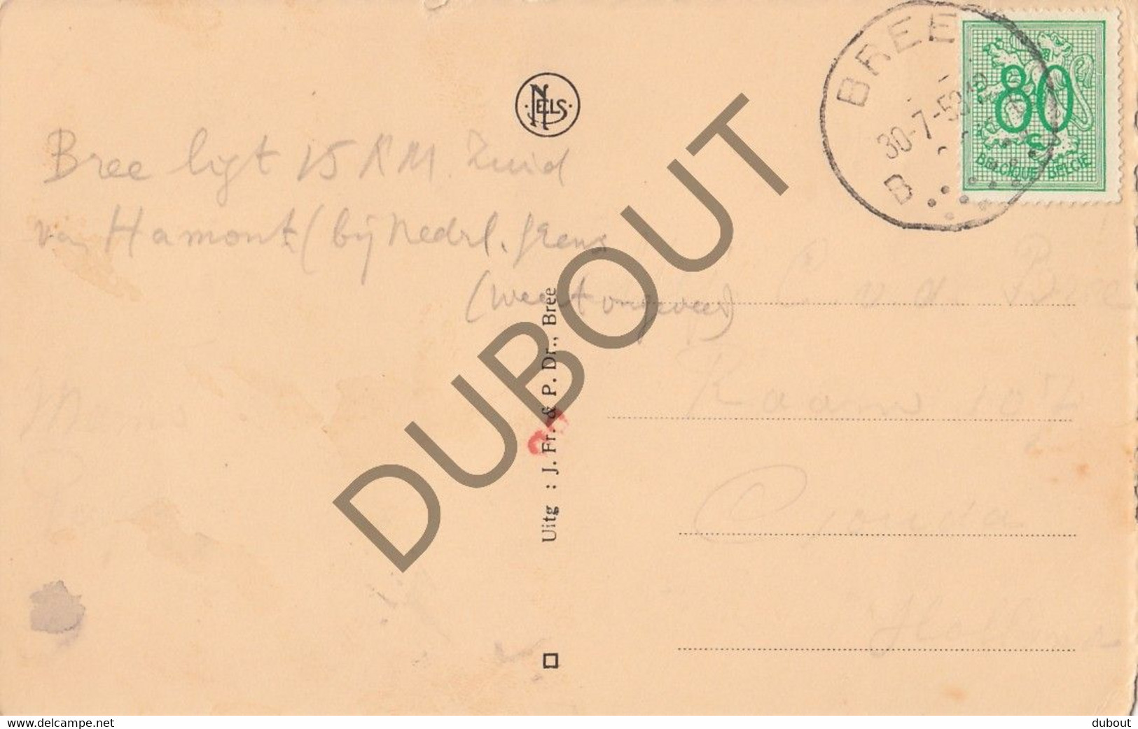 Postkaart/Carte Postale - BREE - Stadhuis En Kerktoren (C1940) - Bree