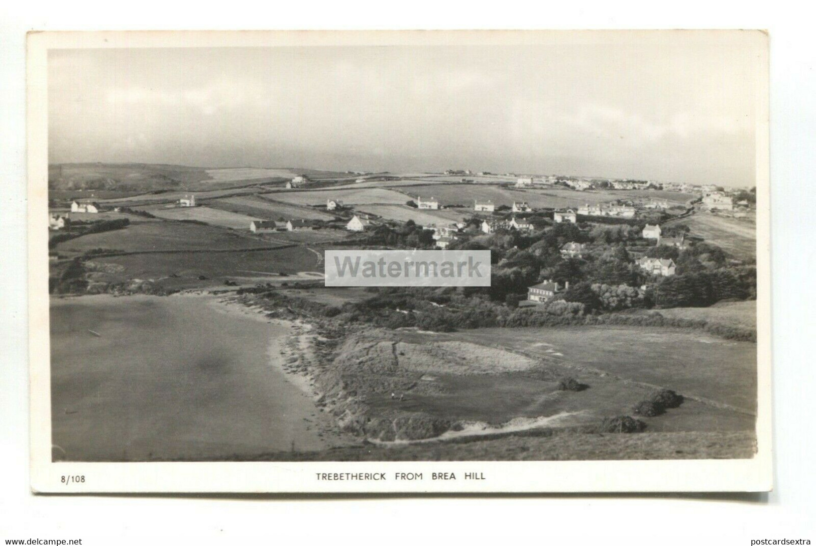 Trebetherick From Brea Hill - C1950's Cornwall Real Photo Postcard - Autres & Non Classés