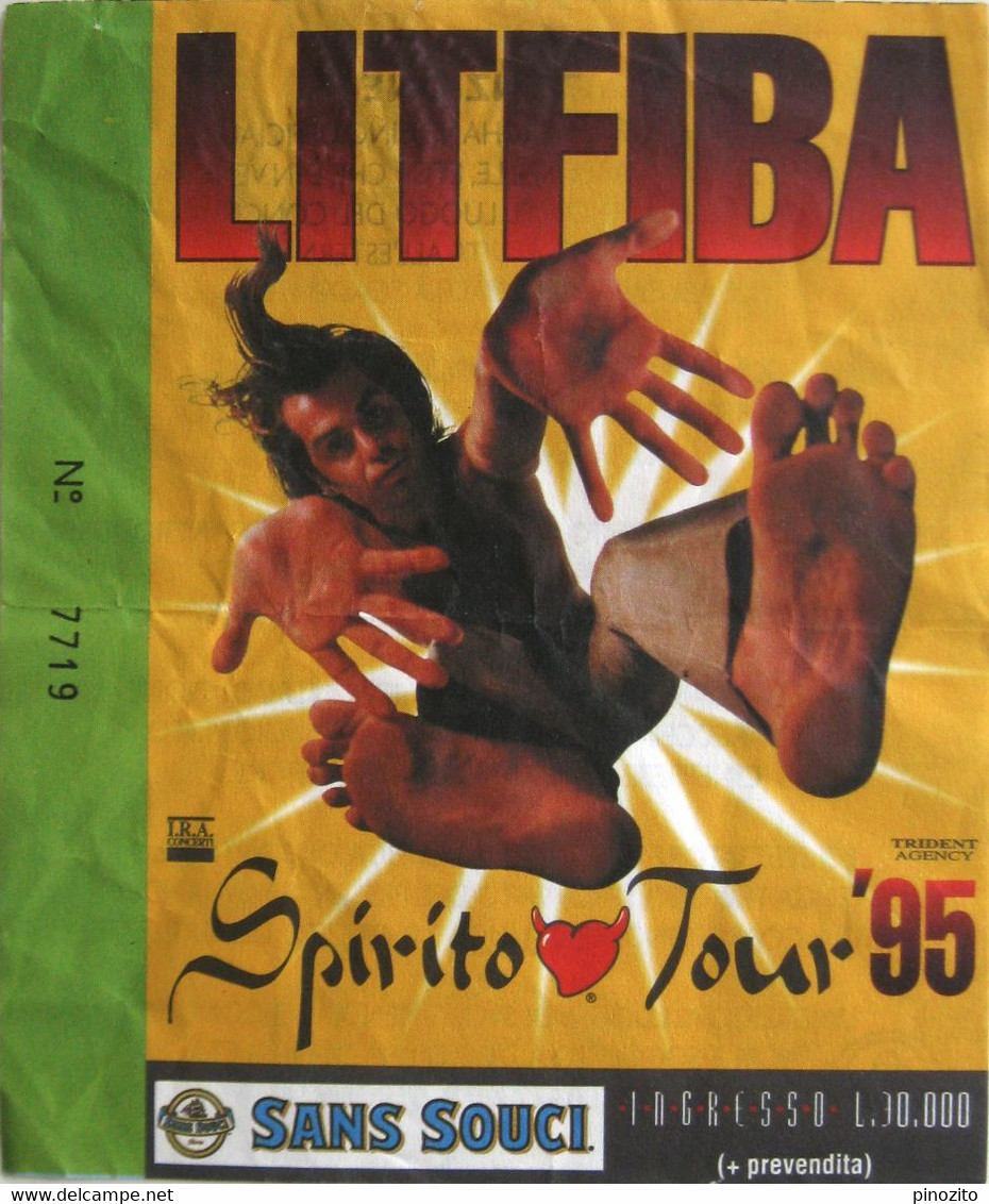 LITFIBA Spirito Tour 1995 Biglietto Concerto Ticket PalaEur Roma - Konzertkarten