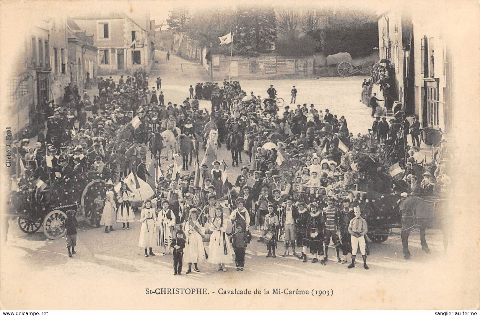 CPA 37 SAINT CHRISTOPHE CAVALCADE DE LA MI CAREME 1903 (cpa Rare - Sonstige & Ohne Zuordnung