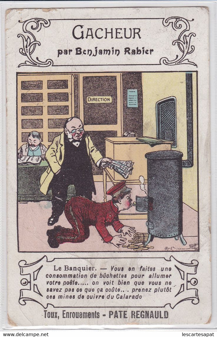 BENJAMIN RABIER Carte Publicitaire GACHEUR PATE REGNAULD -1904 - Rabier, B.