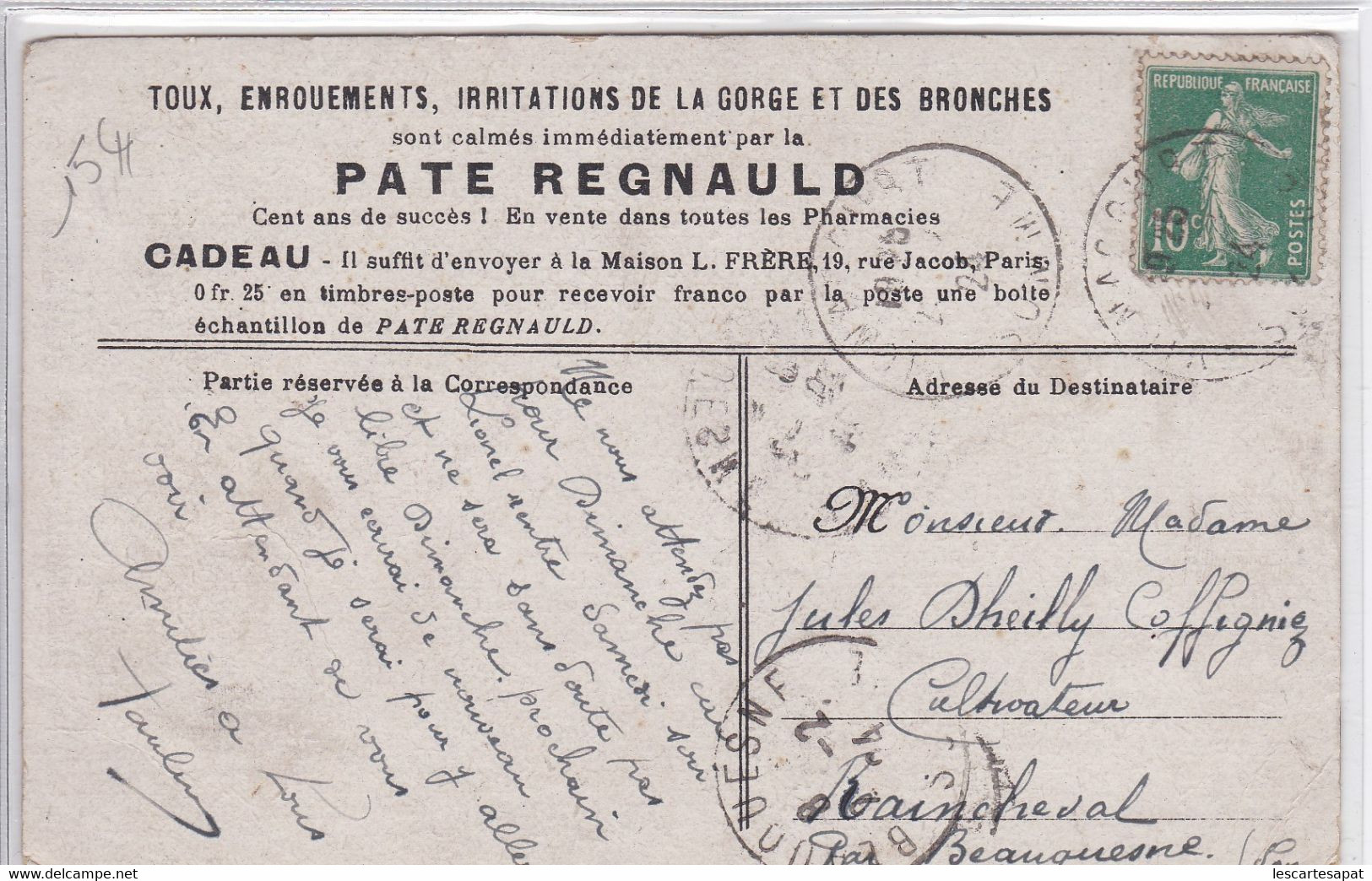 BENJAMIN RABIER Carte Publicitaire GACHEUR PATE REGNAULD -1904 - Rabier, B.