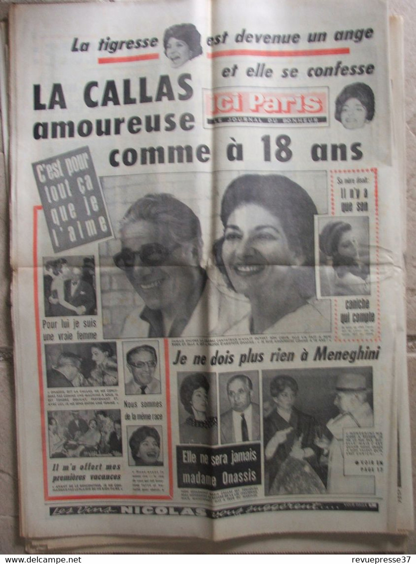 Journal Ici Paris N°882 (23/29 Mai 1962) Piaf - La Callas - L Boyer - - 1950 - Nu