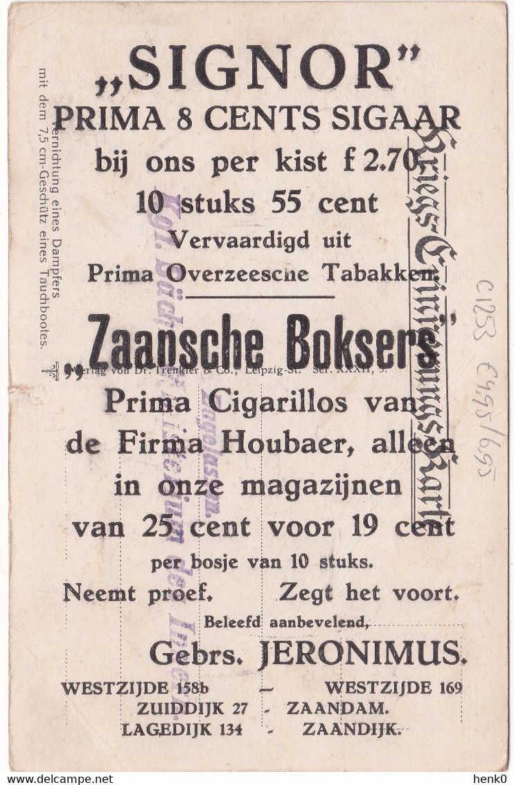 Zaandijk Reclame Sigaar Jeronimus C1253 - Zaanstreek