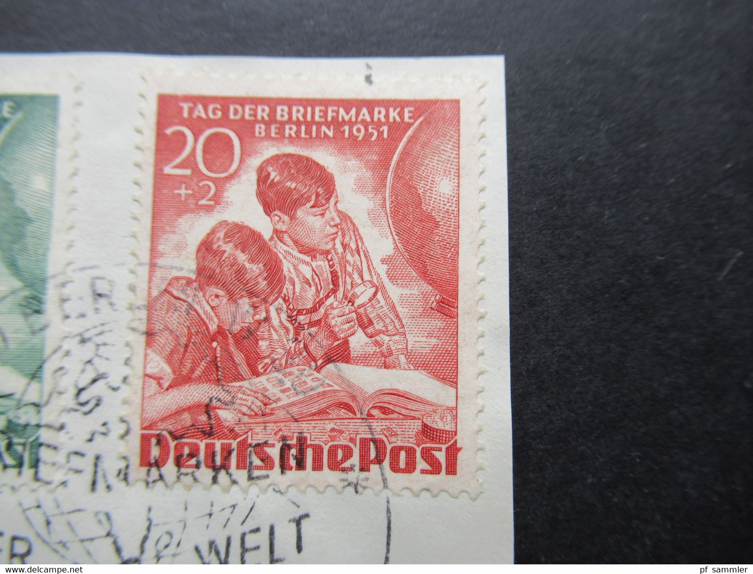 Berlin (West) 1951 Tag Der Briefmarke Nr.80 / 81 Sauberes Briefstück Mit SSt.vom Ersttag - Gebraucht