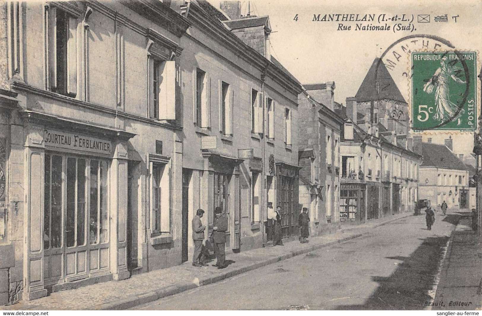 CPA 37 MANTHELAN RUE NATIONALE SUD - Other & Unclassified