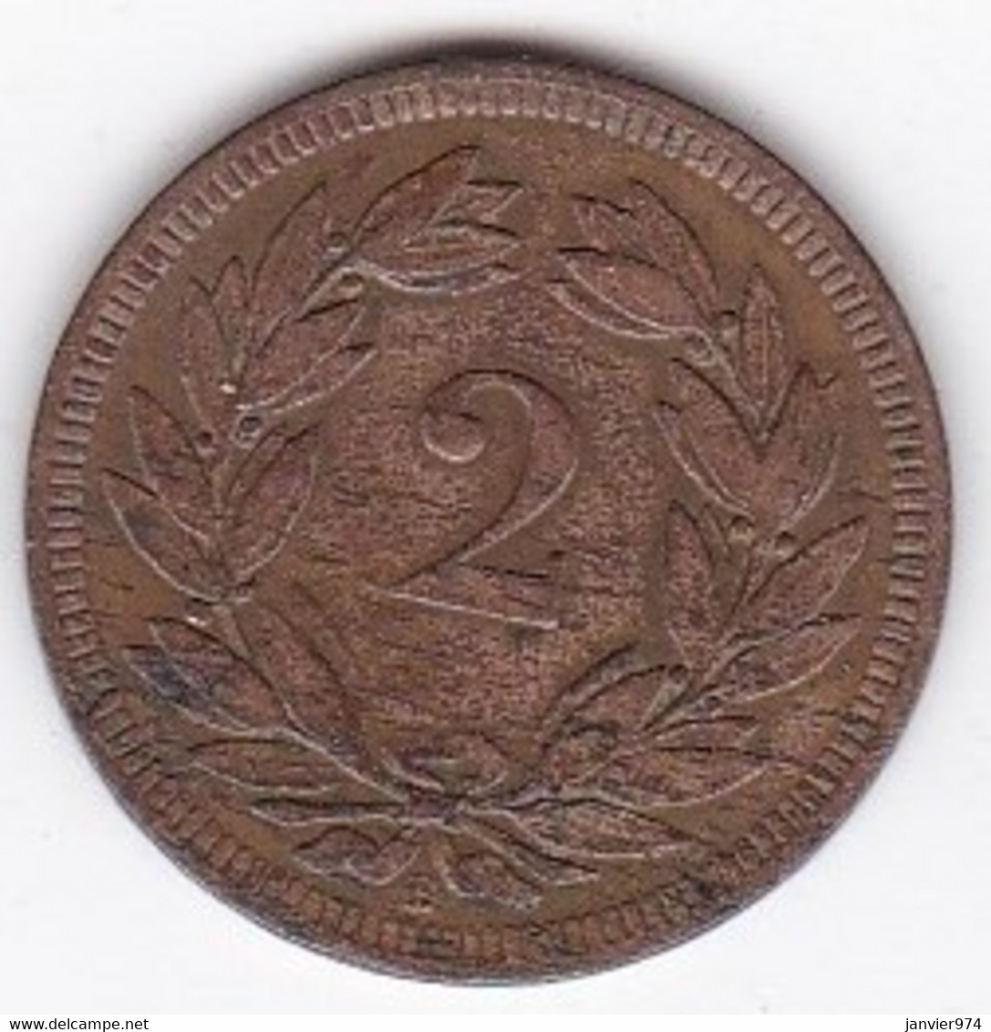 Suisse 2 Rappen 1893 , En Bronze - 2 Centimes / Rappen