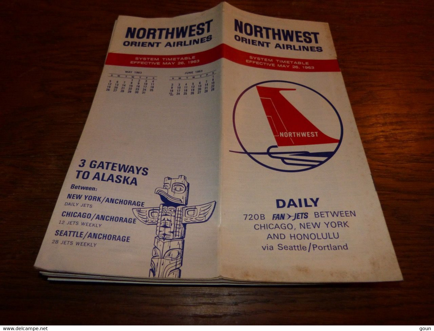 System Timetable 1963 Northwest Orient Airlines - Tijdstabellen