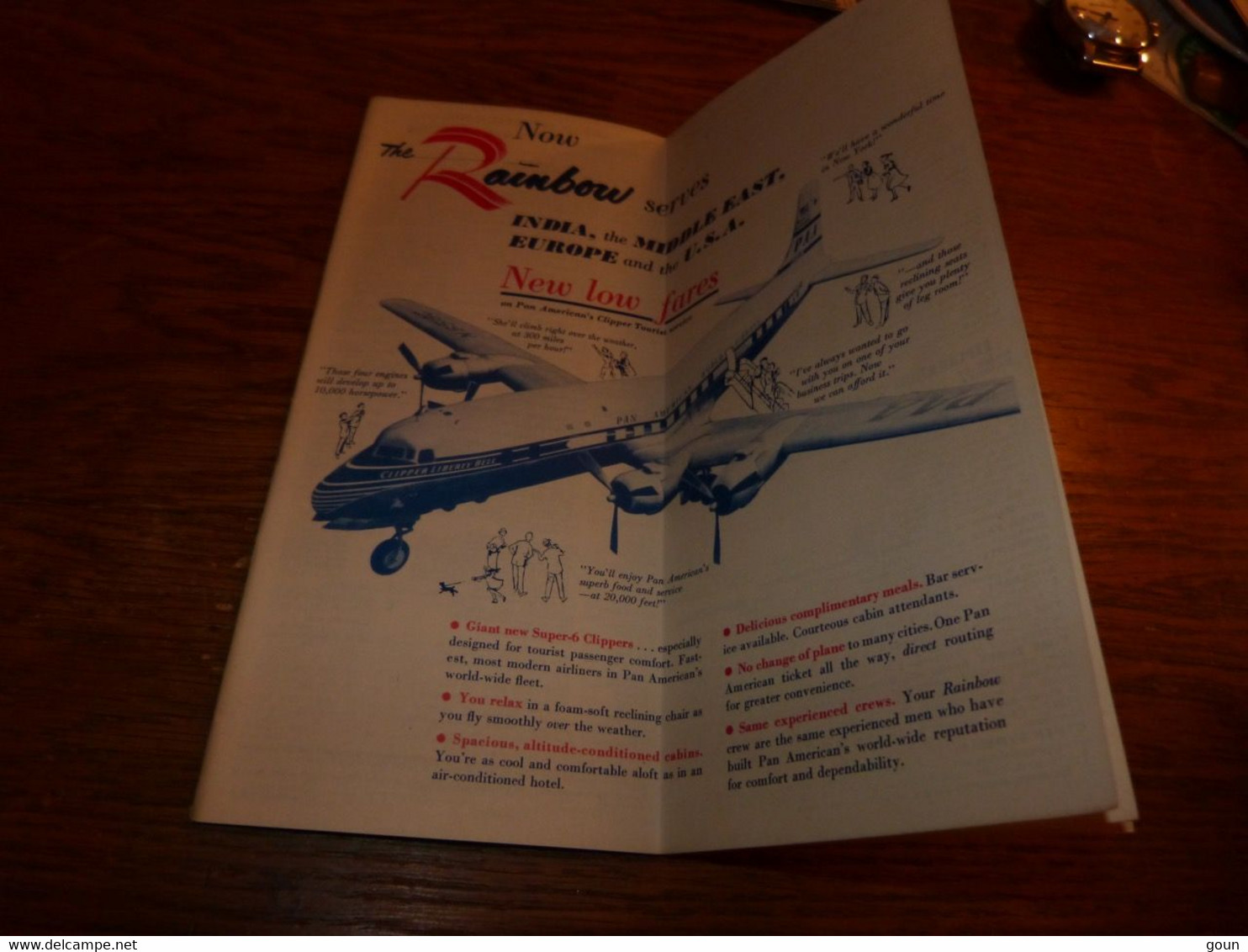 Pan American World Airways Atlantic Division Timetable 1953 - Horarios