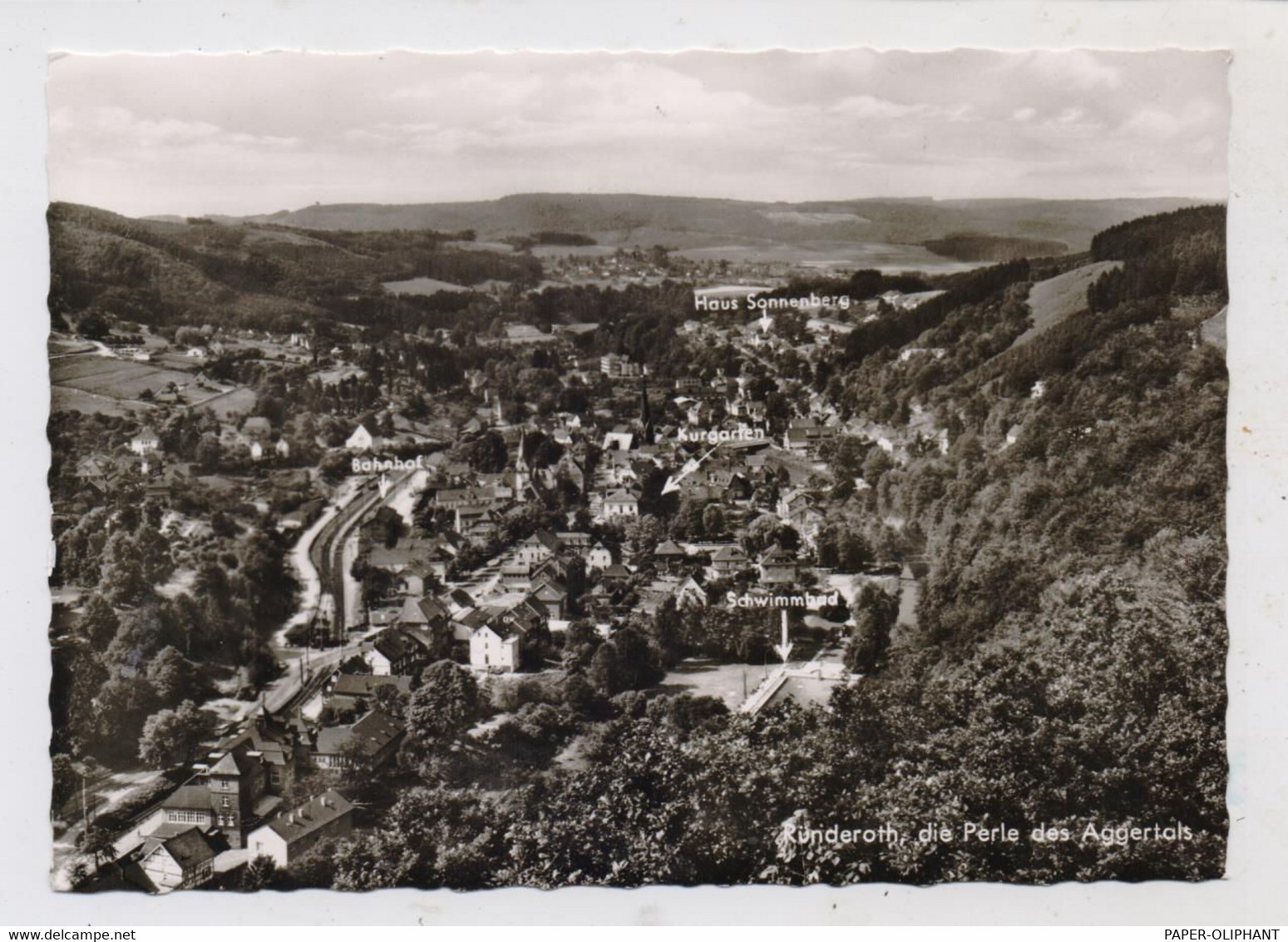 5250 ENGELSKIRCHEN - RÜNDEROTH, Blick Auf Den Ort Mit Bahnhof, 1967 - Lindlar