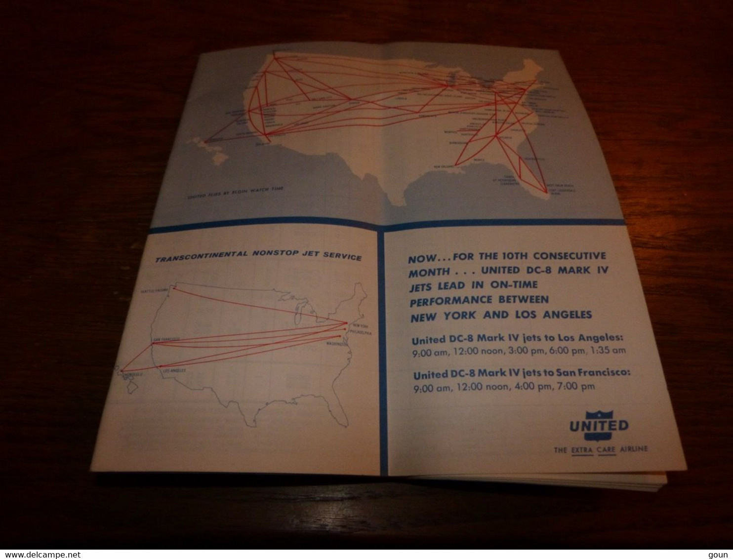 United Airlines Timetable 1963 - Horarios