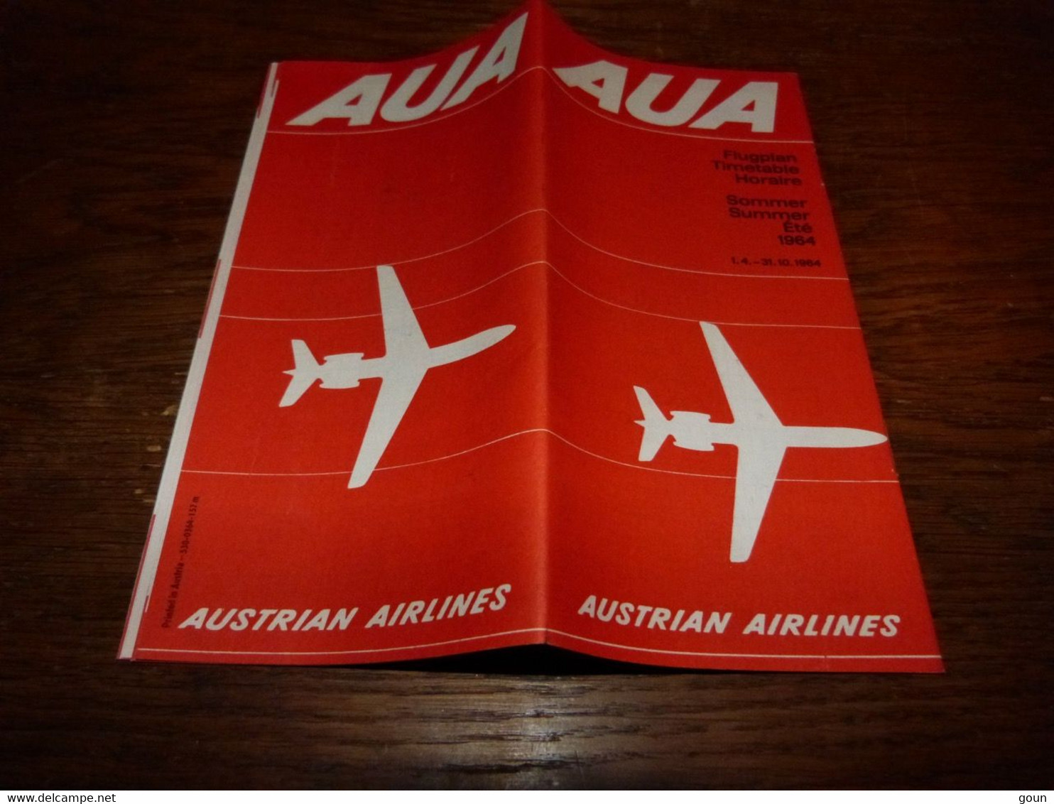 Austrian  Airlines Timetable 1964 Horaire - Orari