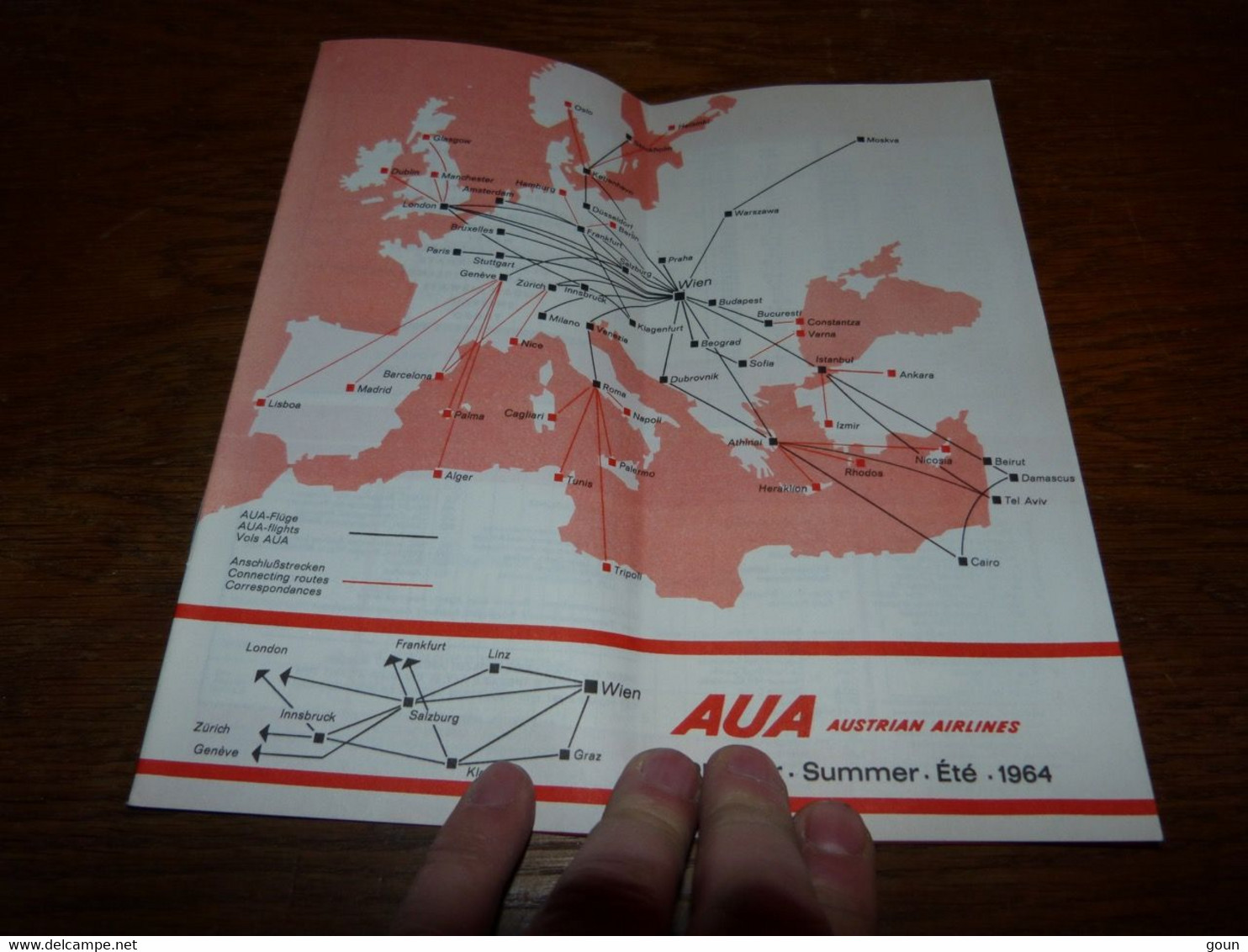 Austrian  Airlines Timetable 1964 Horaire - Horaires