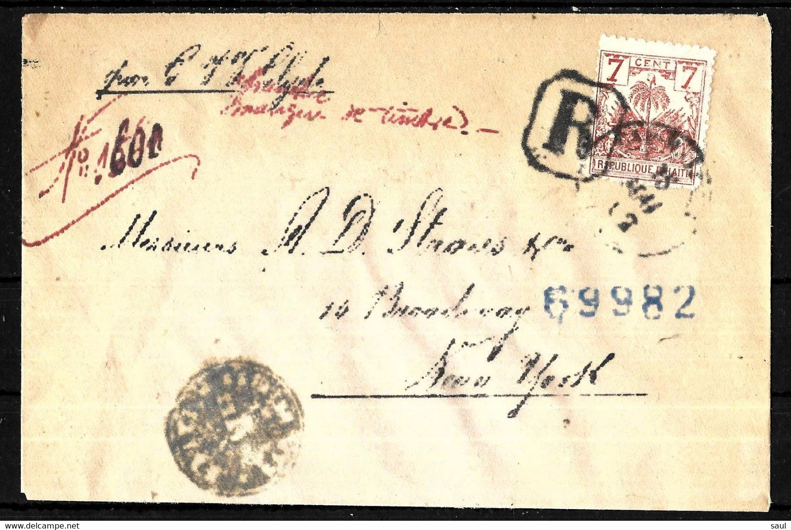 396  - HAITI - 1892 - COVER TO USA - SOLD AS POSSIBLE REPLICA, FORGERY, FAUX, FALSE, FALSCH, FALSO - Other & Unclassified