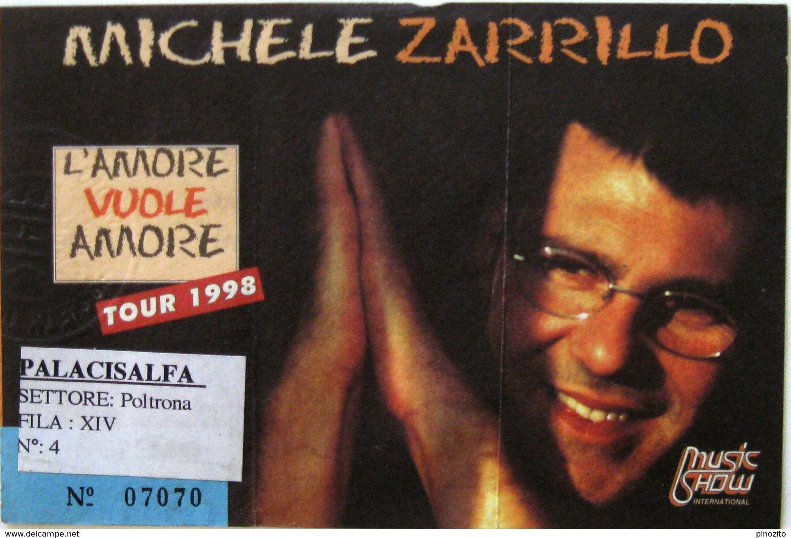 MICHELE ZARRILLO L’amore Vuole Amore Tour Biglietto Concerto Ticket 1998 - Konzertkarten