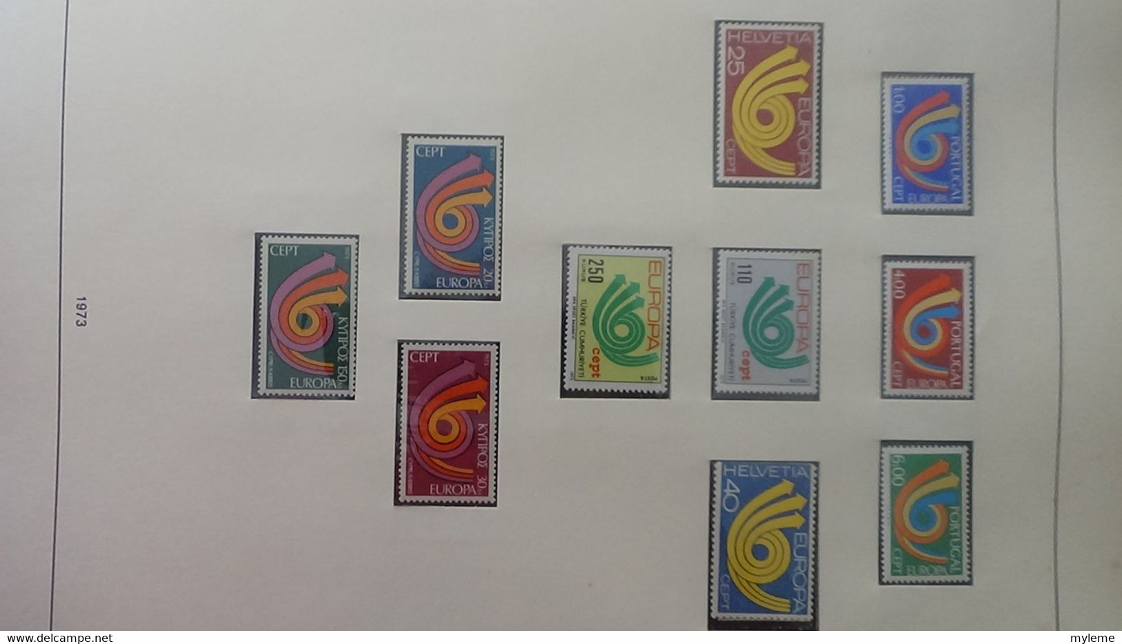 AE11 Collection Europa en reliure Safe Dual en 7 volumes dont timbres et blocs **. De 1973 à 1980 ...  A saisir !!!