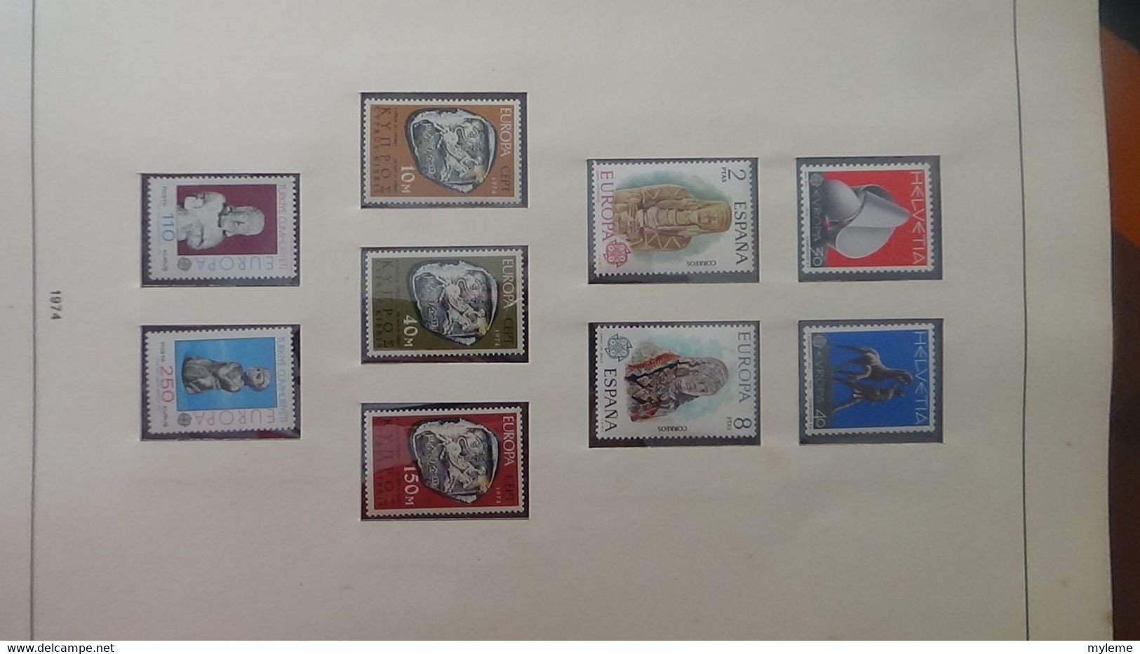 AE11 Collection Europa en reliure Safe Dual en 7 volumes dont timbres et blocs **. De 1973 à 1980 ...  A saisir !!!