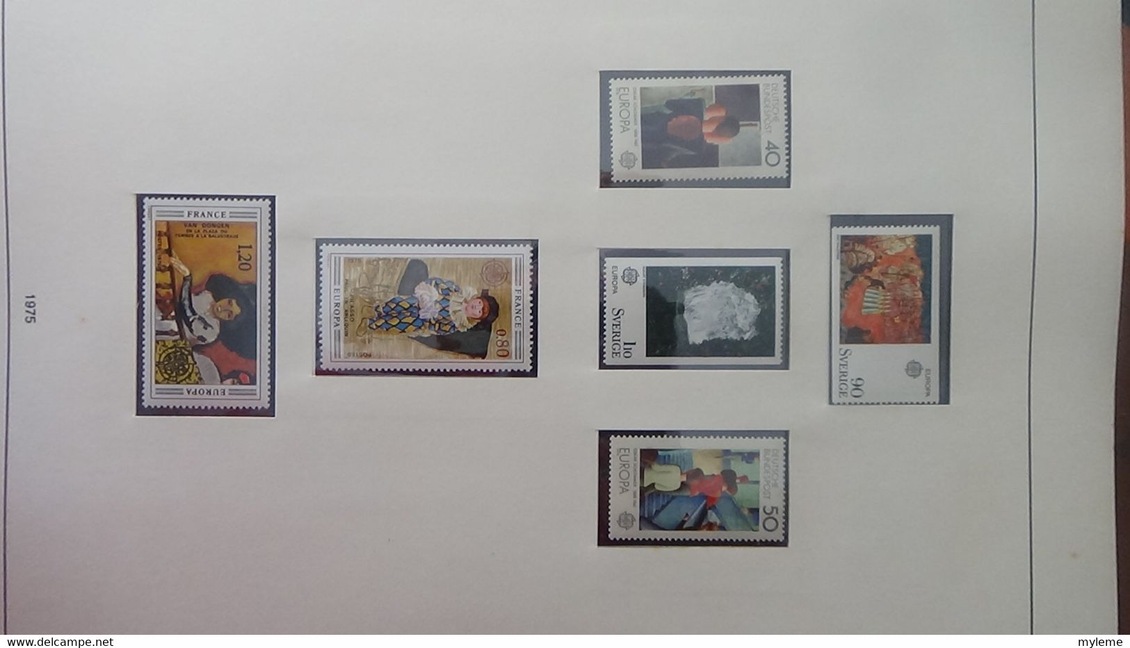 AE11 Collection Europa en reliure Safe Dual en 7 volumes dont timbres et blocs **. De 1973 à 1980 ...  A saisir !!!