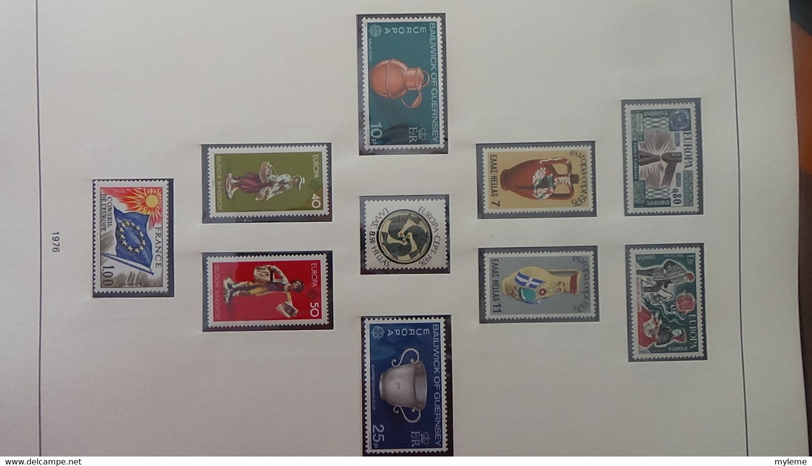 AE11 Collection Europa en reliure Safe Dual en 7 volumes dont timbres et blocs **. De 1973 à 1980 ...  A saisir !!!