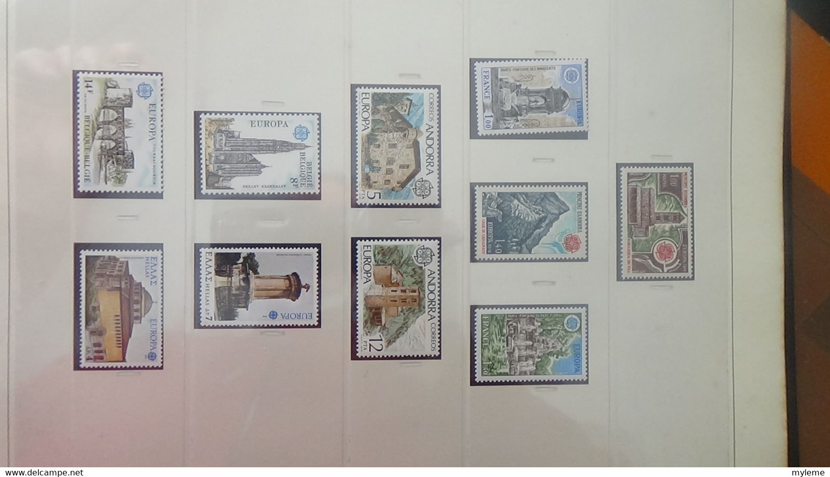 AE11 Collection Europa en reliure Safe Dual en 7 volumes dont timbres et blocs **. De 1973 à 1980 ...  A saisir !!!