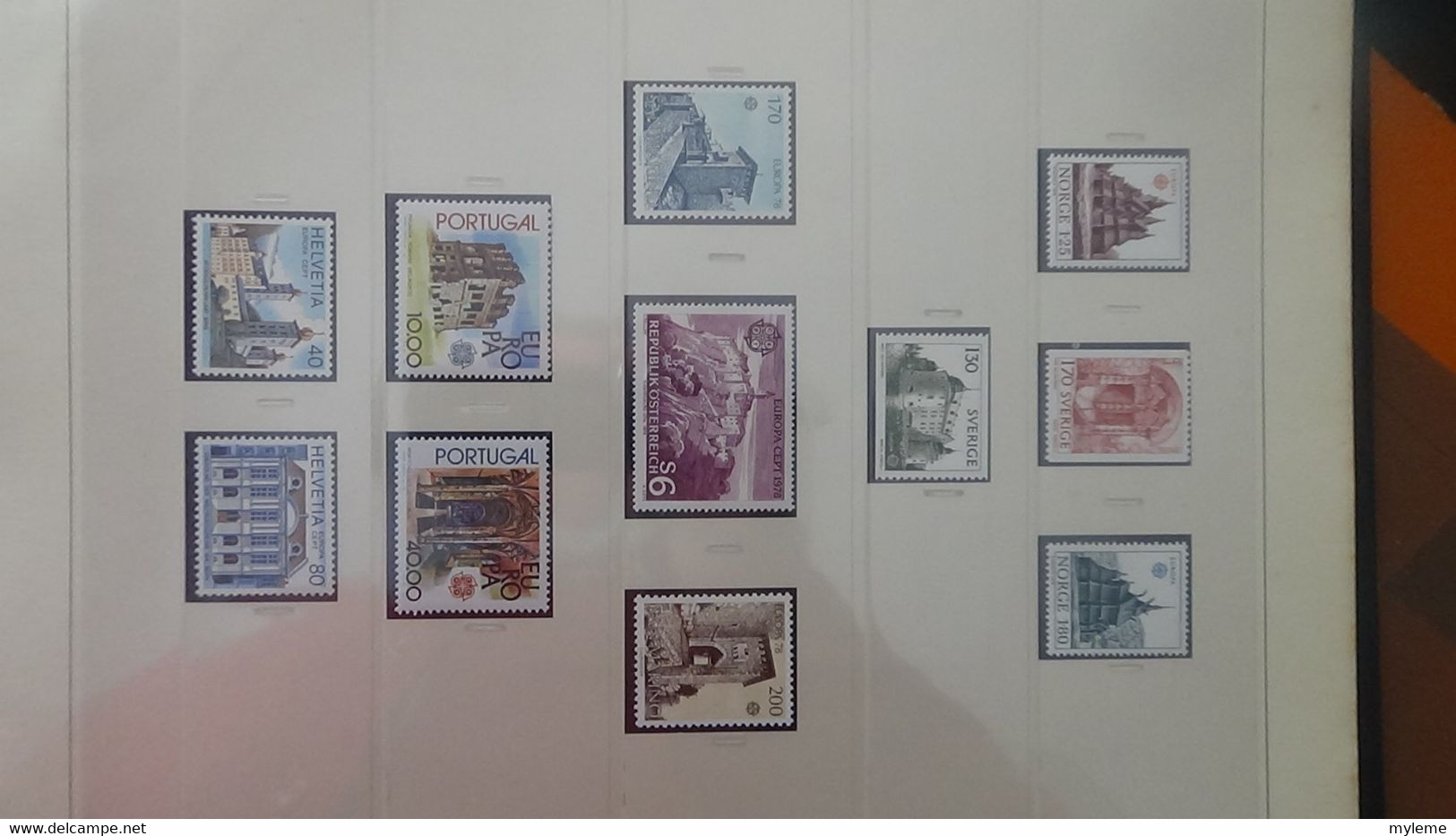 AE11 Collection Europa en reliure Safe Dual en 7 volumes dont timbres et blocs **. De 1973 à 1980 ...  A saisir !!!