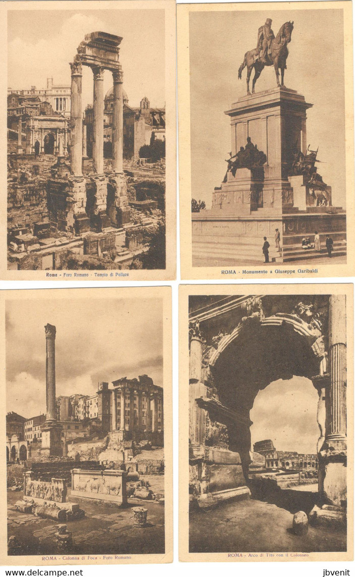 LOTTO DI 4 CARTOLINE Di ROMA (FP NON VIAGGIATE) - Collections & Lots