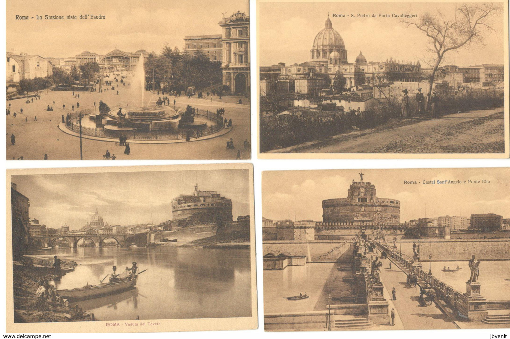 LOTTO DI 4 CARTOLINE Di ROMA (FP NON VIAGGIATE) - Collections & Lots