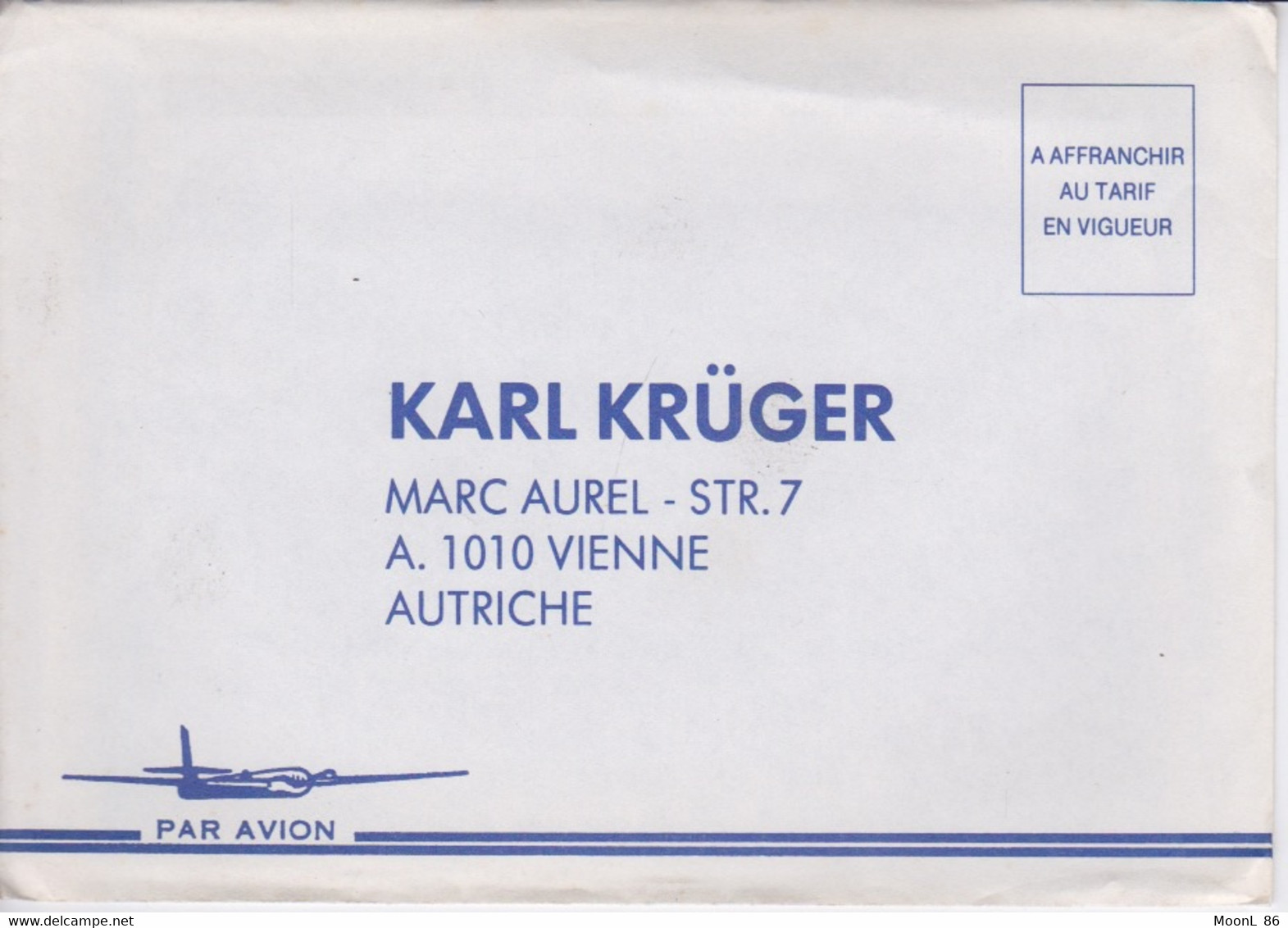 AUTRICHE - COURRIER PAR AVION - ENVELOPPE A ENTETE KARL KRUGER AUTRICHE - Austria