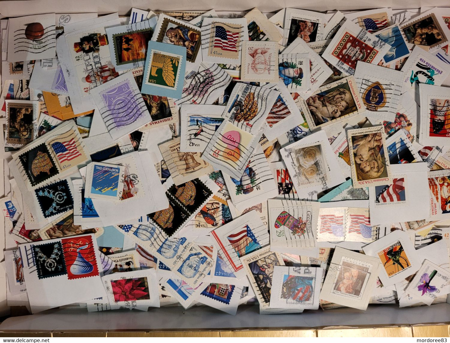 Lot Usa 1000 Timbres Stamps Oblitérés Used Avec Doubles - Vrac (min 1000 Timbres)