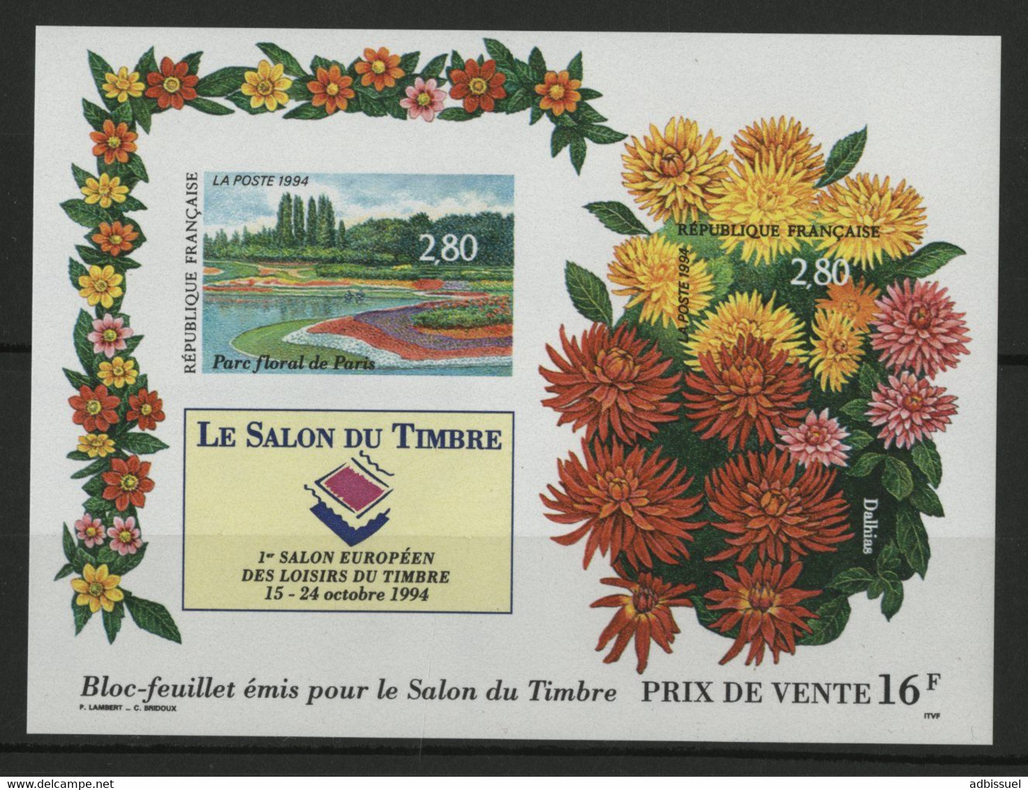 Bloc NON DENTELE N° 16 A Cote 200 € Salon Du Timbre Neuf ** (MNH) TB - 1991-2000