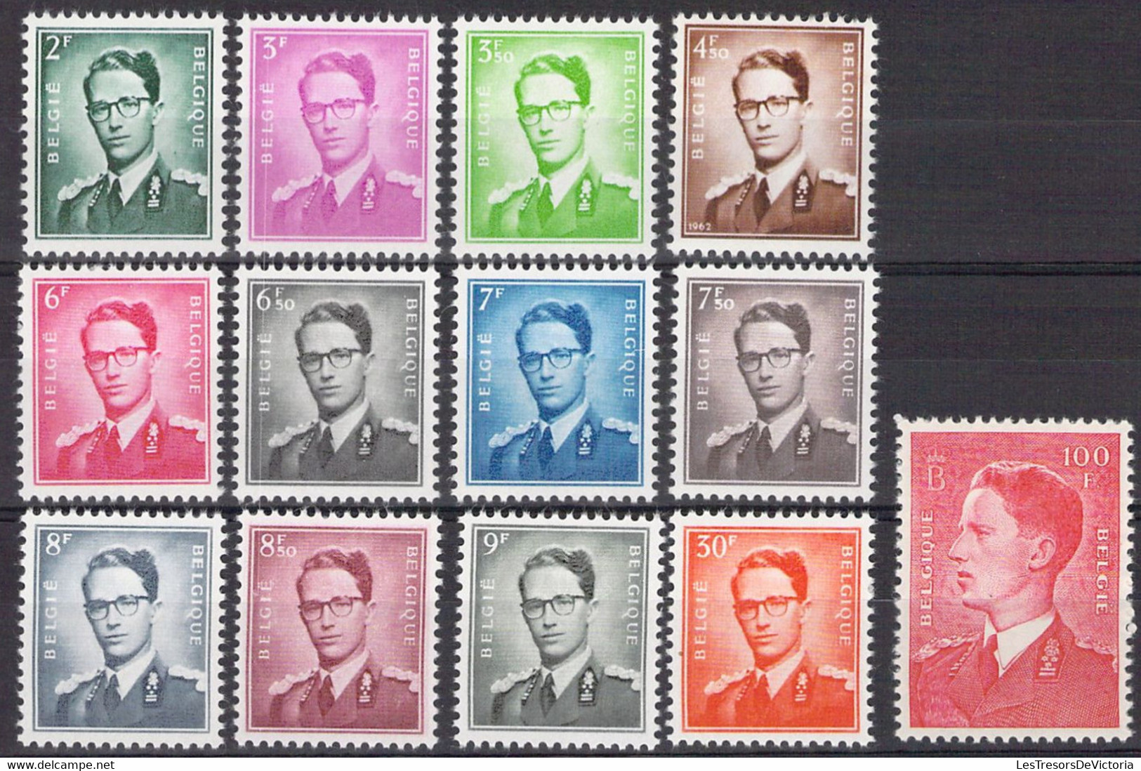 COB 1066/75 **MNH - 1958 - Sm Le Roi Baudoin - Type Marchand - Cote 365 COB 2022 - Unused Stamps