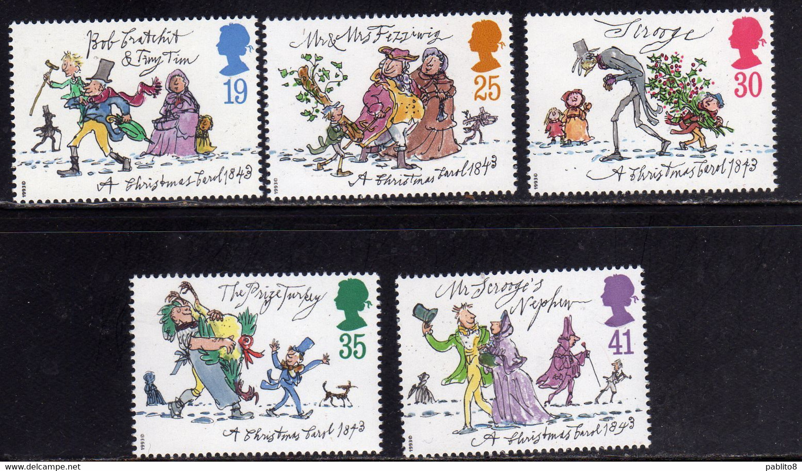 GREAT BRITAIN GRAN BRETAGNA 1993 CHRISTMAS NATALE NOEL WEIHNACTEN NAVIDAD COMPLETE SET SERIE COMPLETA MNH - Nuovi