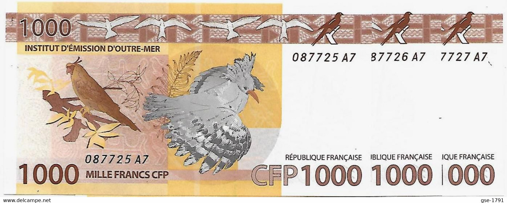 IEOM : Nlle CALEDONIE, TAHITI ,WALLIS  Nouveaux  Billets De 100 Francs 2014 Lot De3  NEUFS - Territorios Francés Del Pacífico (1992-...)