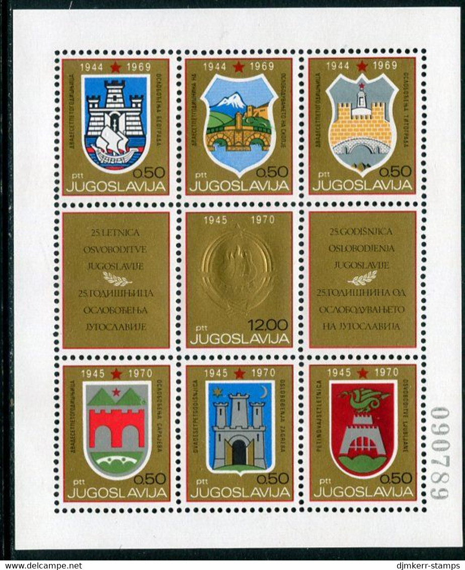 YUGOSLAVIA 1970 25th Anniversary Of Liberation Block MNH / **.  Michel Block 16 - Unused Stamps