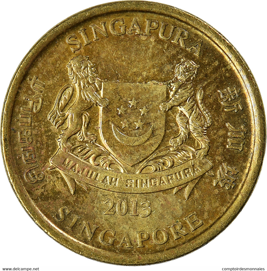 Monnaie, Singapour, 5 Cents, 2013 - Singapour