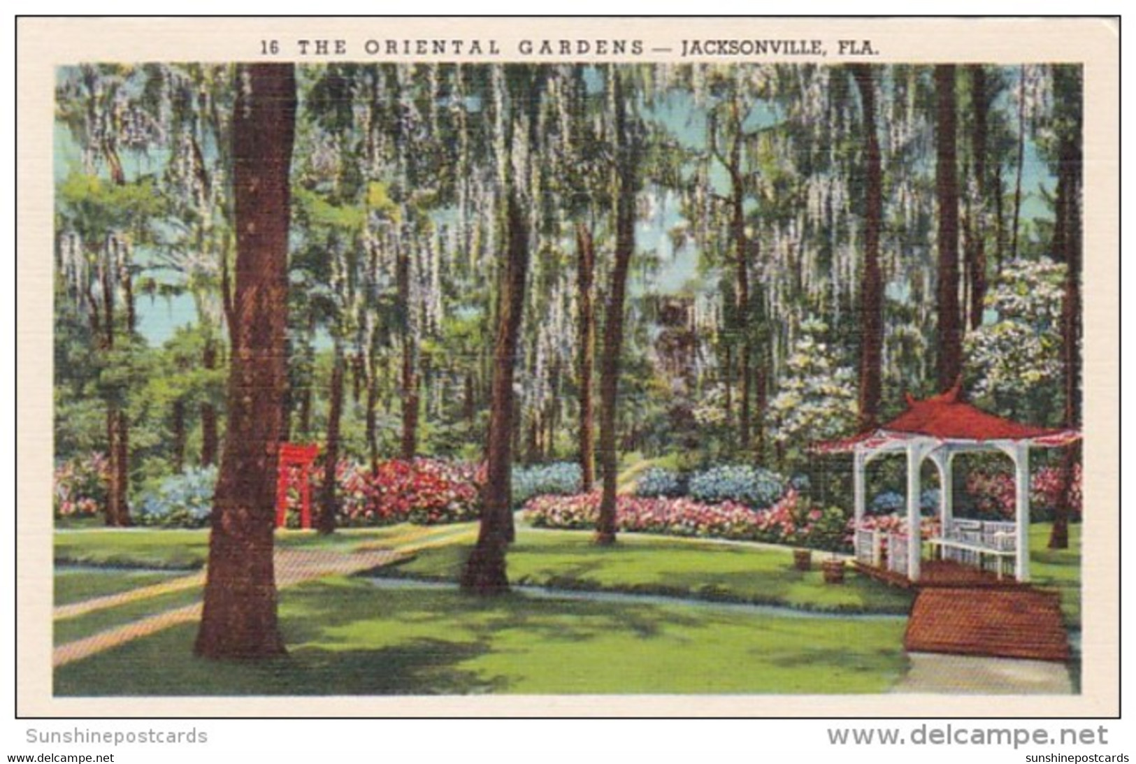 Florida Jacksonville The Oriental Gardens Curteich - Jacksonville