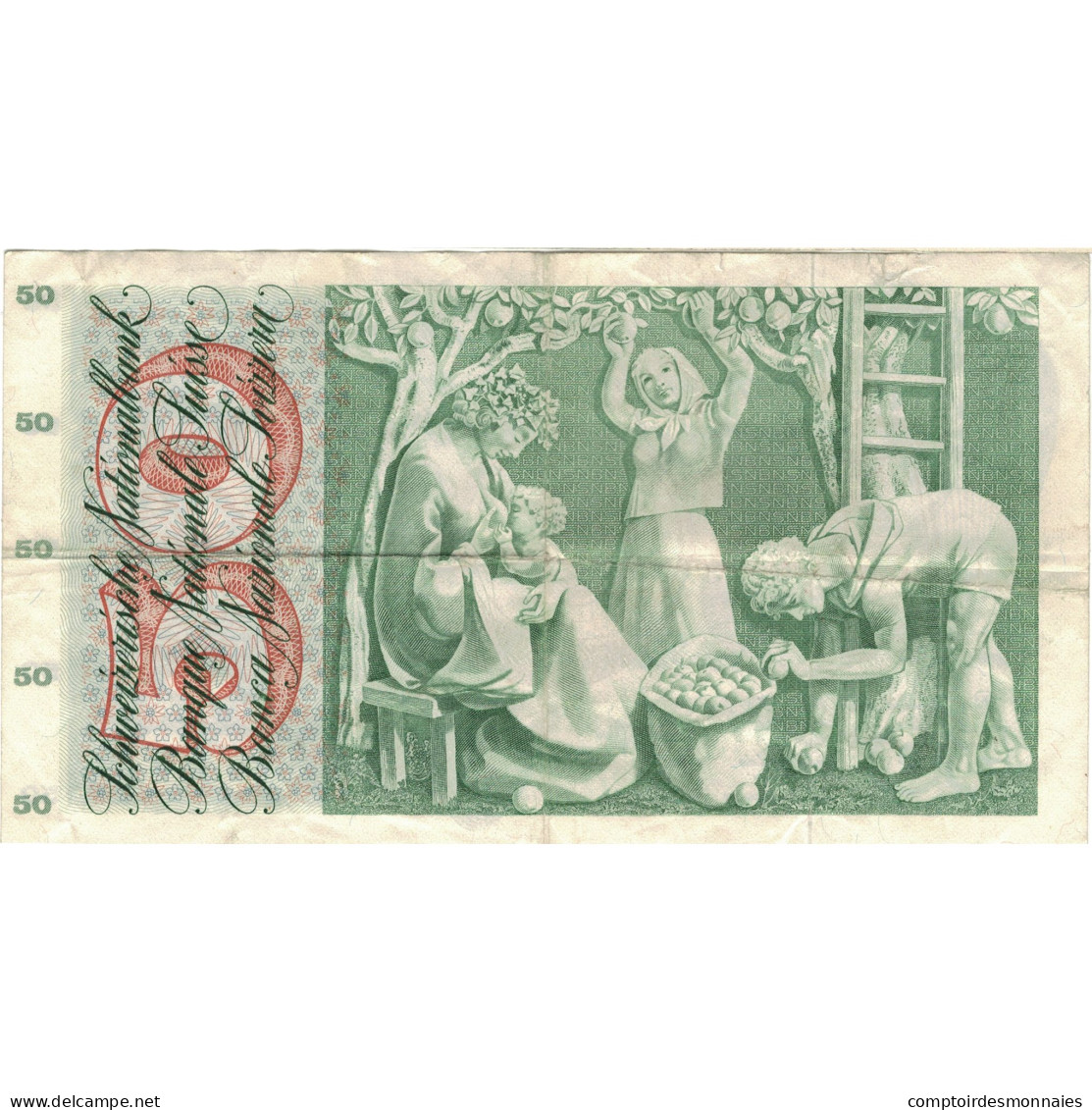 Billet, Suisse, 50 Franken, 1973, 1973-03-07, KM:48m, TTB+ - Suisse