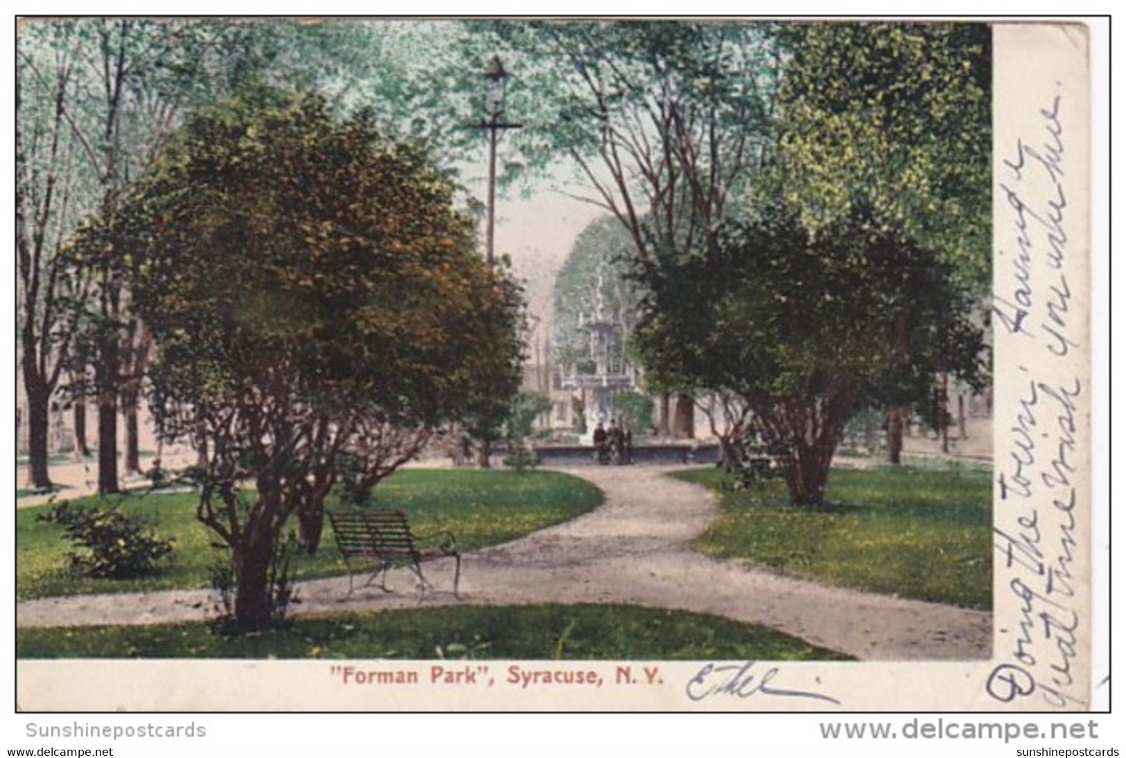 New York Syracuse Scene In Forman Park 1905 - Syracuse