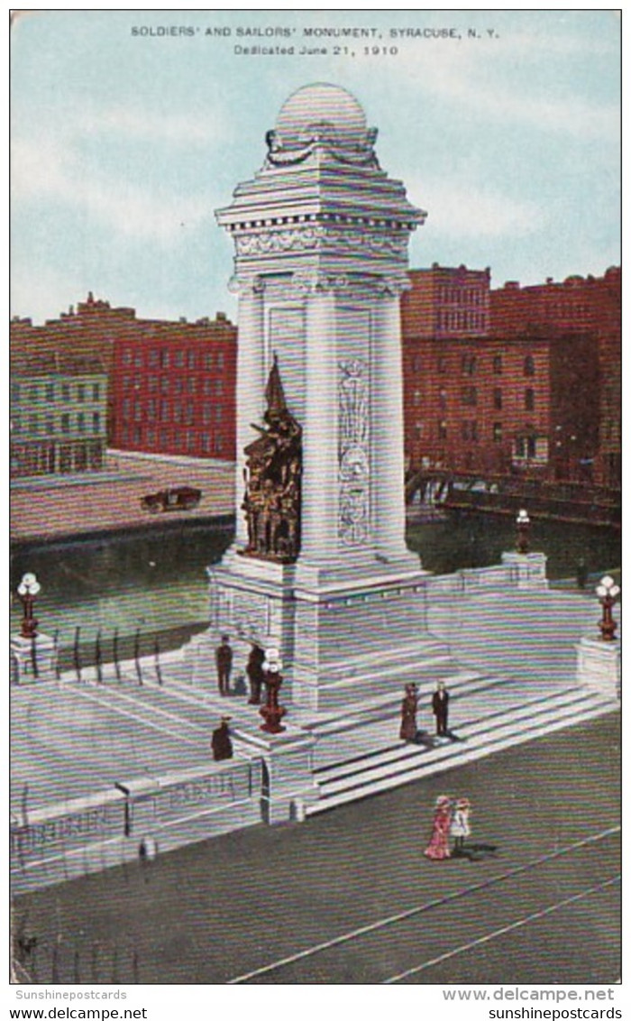 New York Syracuse Soldiers And Sailors Monument 1911 - Syracuse