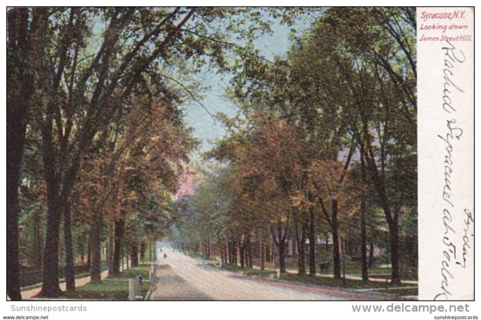 New York Syracuse Looking Down James Street Hill 1905 - Syracuse