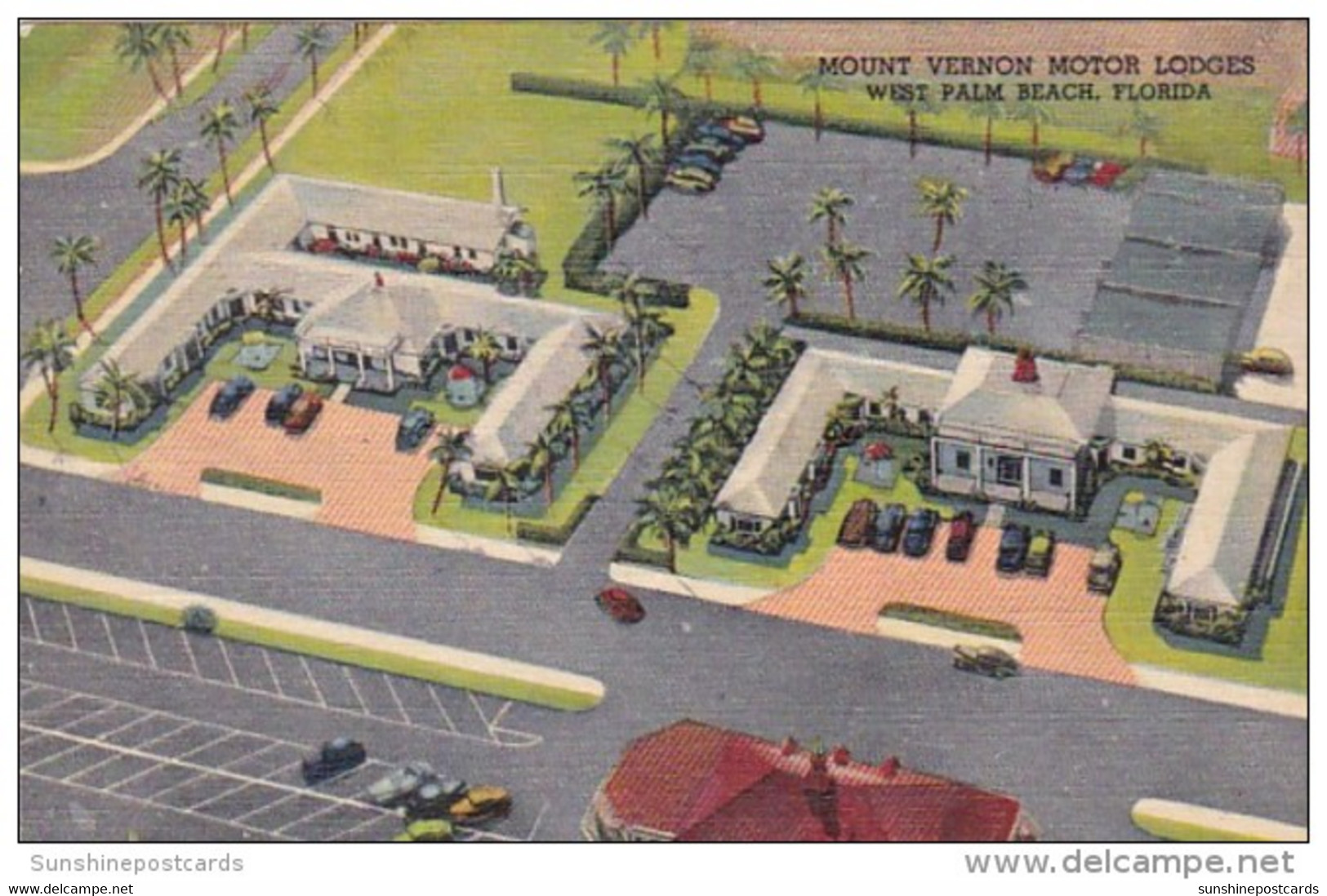 Florida West Palm Beach Mount Vernon Motor Lodges 1950 Curteich - West Palm Beach