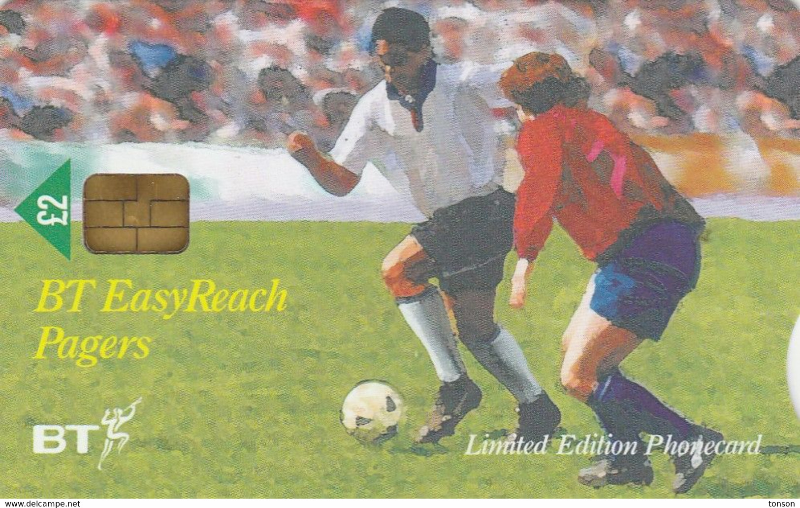 United Kingdom,  BCI-061, BT Easyreach Pagers / England World Cup, Football, 2 Scans. - BT Internas