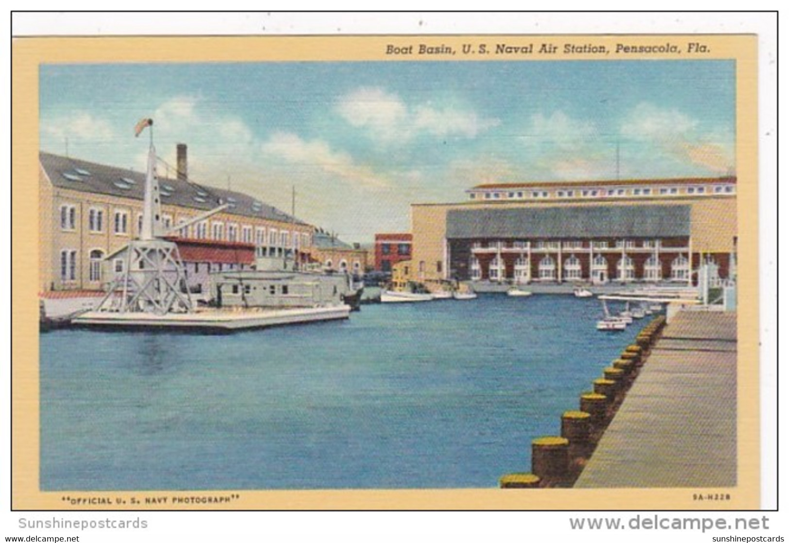 Florida Pensacola Boat Basin At U S Naval Air Station Curteich - Pensacola