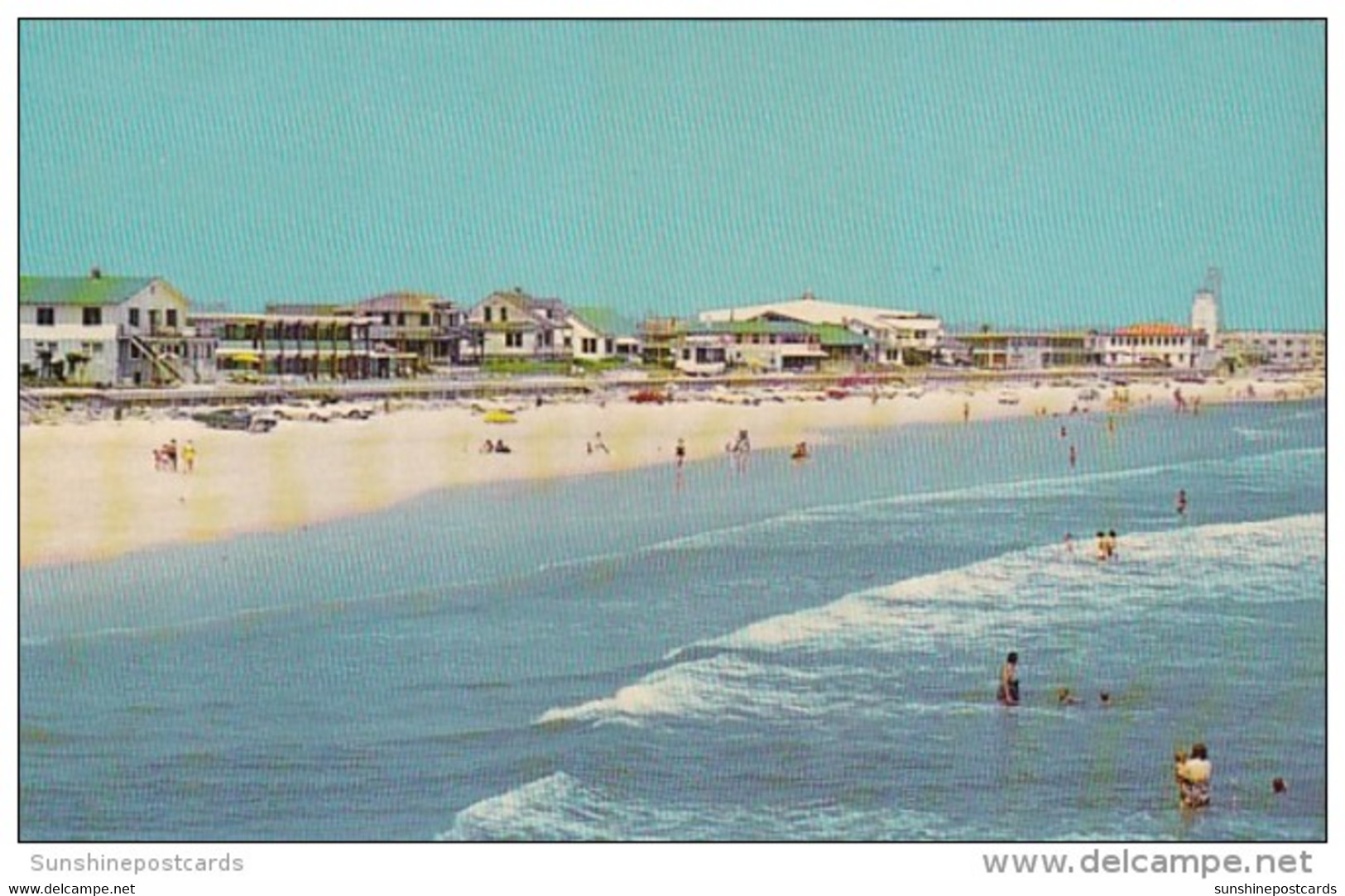 Florida Jacksonville Beach Showing Sun Bathers - Jacksonville