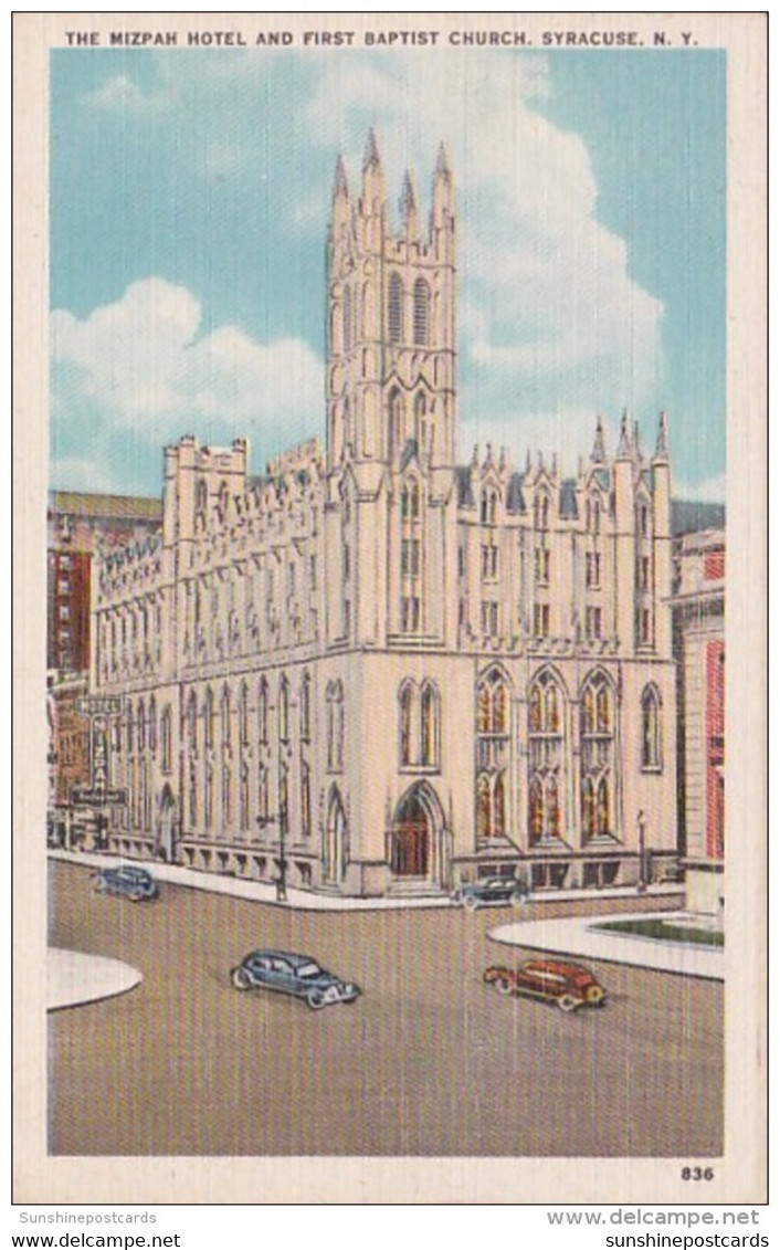 New York Syracuse Mizpah Hotel And First Baptist Church - Syracuse